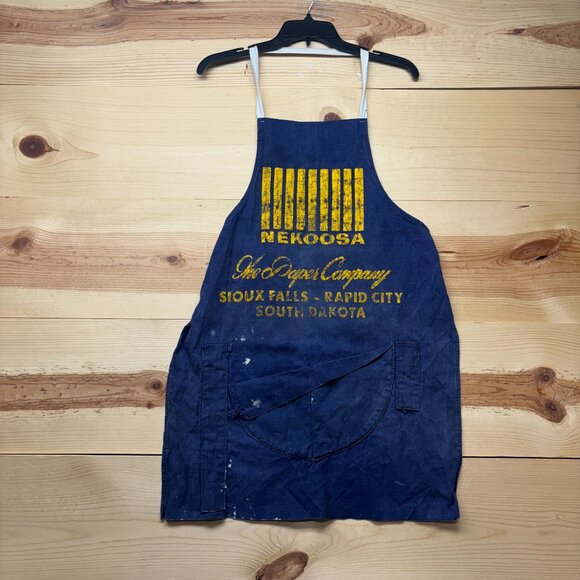 Vintage Nekoosa Paper Mill Apron Blue Wisconsin Domtar